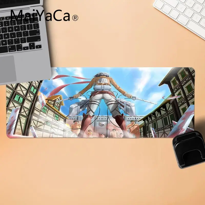 MaiYaCa ваши собственные коврики атака на титановые крылья солдат Ноутбук игровой мыши коврик для мыши ноутбук игровой Lockedge мыши коврик для мыши - Цвет: LockEdge 30X90cm