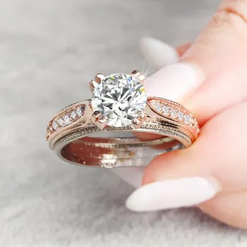 

Drop Shipping Brand New Vintage Jewelry 925 Sterling Silver Round Cut 5A Cubic Zirconia Eternity Women Wedding Band Ring Gift