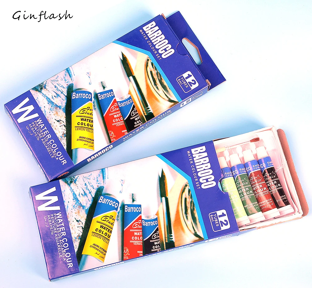 Набор кистей для рисования 6 цветов 12 цветов|paint professional|watercolor paintwatercolor paint set |