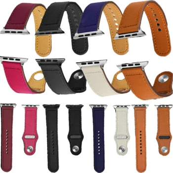 

Handmade Wear Resistant Genuine Leather Wrist Band Strap For Apple Watch 1/2/3/4 iWatch 38/40/42/44mm