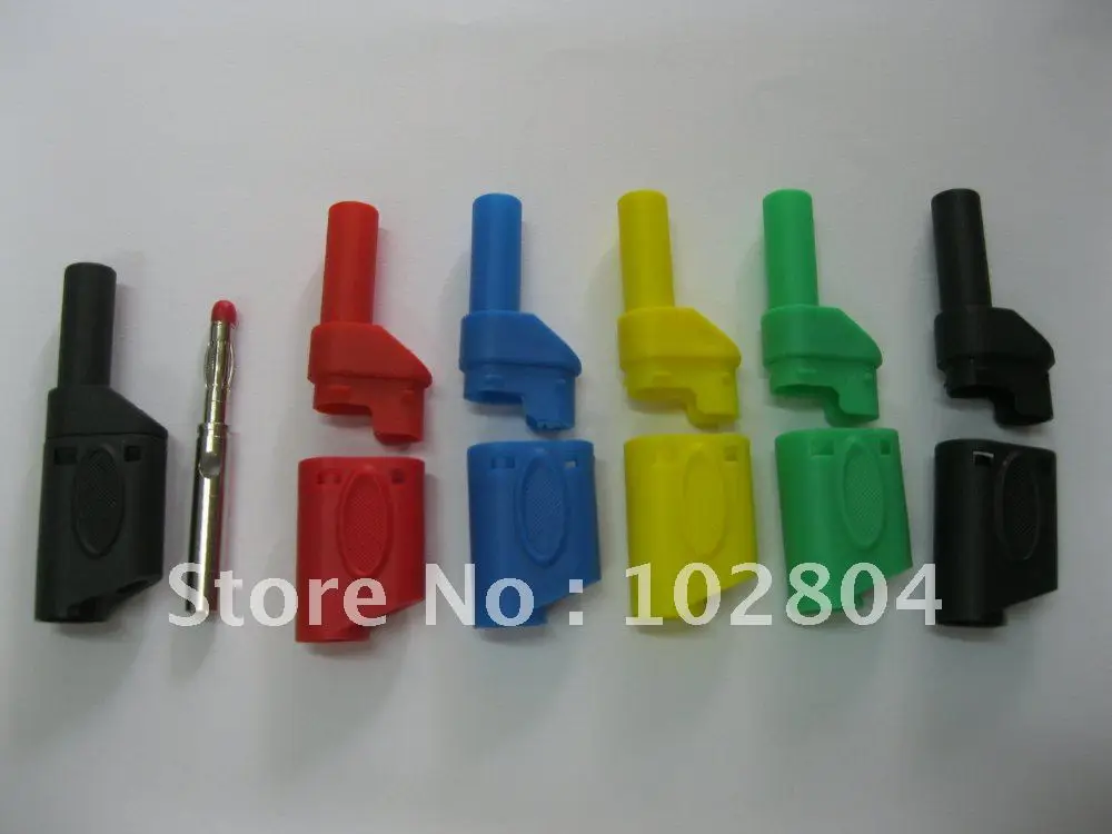 

4mm Full Seal Insulated Stackable Safety protection Banana Plug 5 colors 54mm RH-2074 25 Pcs Per Lot High Quality HOT Sale