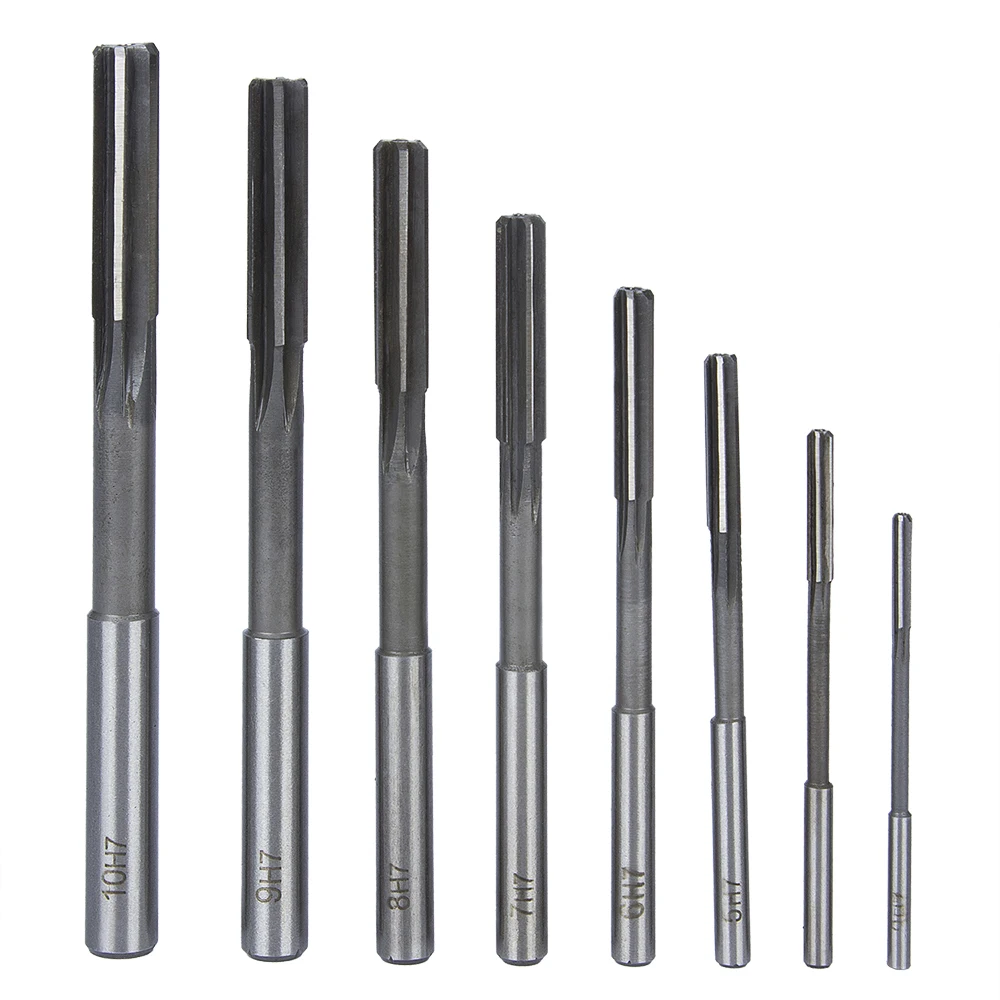 

8Pcs/ Lot 3-10mm H7/H8 HSS Reamer Machine HSS Straight Shank Milling Reamer Chucking Reamer