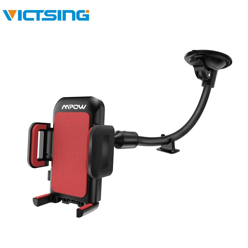 

VicTsing Cell Phone Holder for Car Windshield Long Arm Car Phone Mount with One Button Design and Anti-skid Base Car Holder