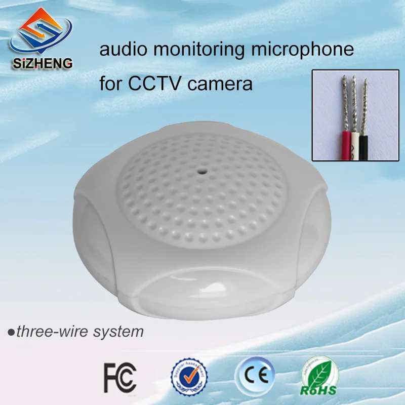 

SIZHENG COTT-QD28 Ceiling CCTV microphone smart audio monitoring sensitive hi-fi sound pickup for security camera system DVR