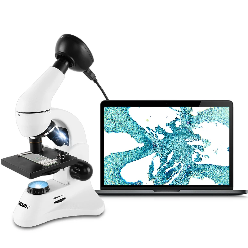 CIWA 1600X Professional Biological Microscope Binocular Binoculars HD Science Experiment LED Illumination Monocular Microscope