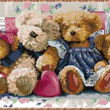 Высокое качество Золотая коллекция Счетный Набор для вышивки крестом ряд любви плюшевый медведь семья сбор клуб группа dim 35039