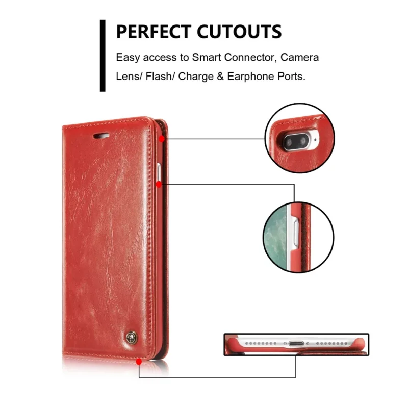 HotOriginal CaseMe003 For iPhone 7 7 Plus Case Retro Crazy Horse Book Style Leather Case With Stand For iPhone 6 6S Plus SE 5S (12)