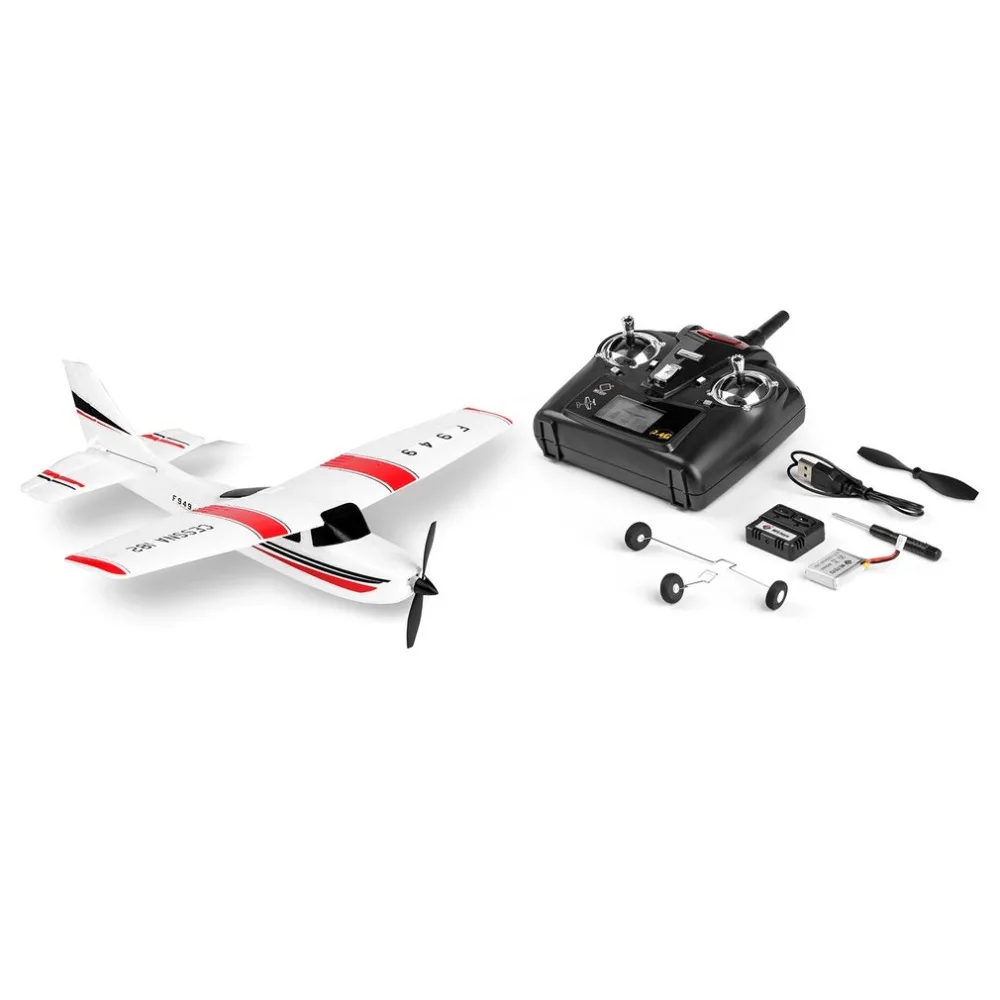 WLtoys F949 Radio Control RC Airplane 3 Channels 2.4GHz Fixed Wing RTF CESSNA-182 Plane Outdoor Drone Toy for Ages 14+ Children