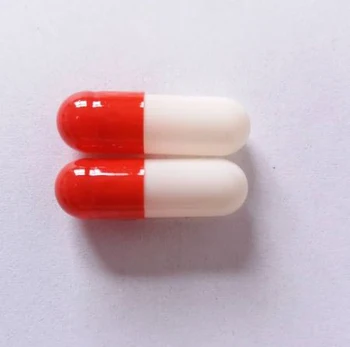 

(10,000pcs/pack) Size 2# Red/White Color Enteric Coated Empty Capsules---Tops & Bottoms closed