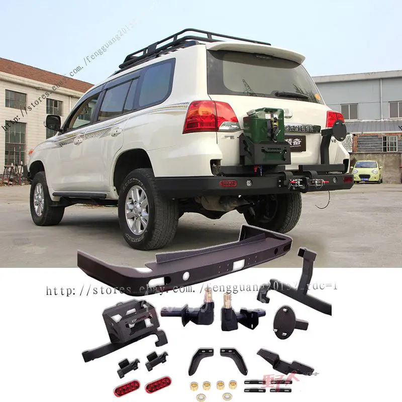 Для Toyota Land Cruiser LC200 13-15 задний бампер Фаркоп шины светодиодный светильник