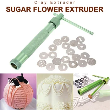 

Lovely Creative Aluminum Alloy Clay Extruder Sculpture Sugar Paste Extruder Fondant Cake Craft Tool HY99 OC11