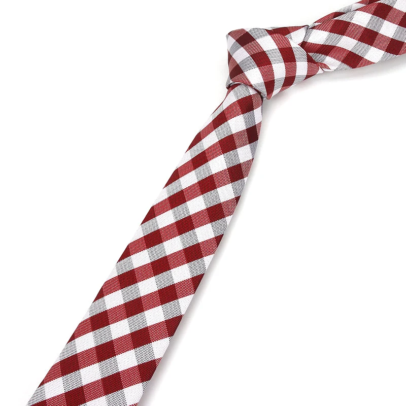 Бренд 6 см ЖАККАРД мужской полосатый галстук для мужчин модные галстуки Мужской шеи галстуки для Свадьба Бизнес плед в горошек галстук