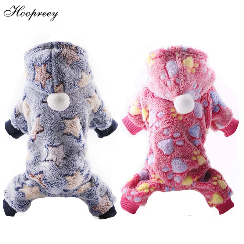 

Autumn Winter Overalls Dog Clothes for Small Dogs Soft Fleece Hoodie Dog Jumpsuit Pet Pajamas for Chihuahua Pug Warm Costume 10A