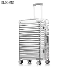 KLQDZMS 20/24/26/28 дюймов ABS+ PC Сумки на колёсиках spinner для мужчин и женщин бизнес масштабных дорожных чемоданов, алюминиевый каркас багажный с колесами
