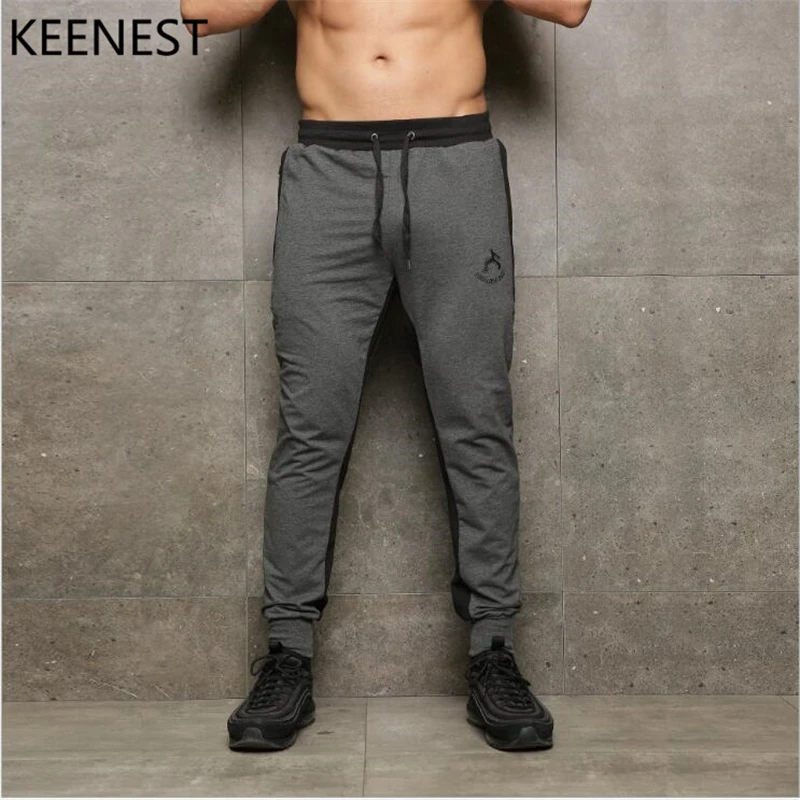 

KEENEST Muscle MEN Fall Winter Men Sports Running Leisure Pants Men Cotton Soft Fitness Running Sports Training