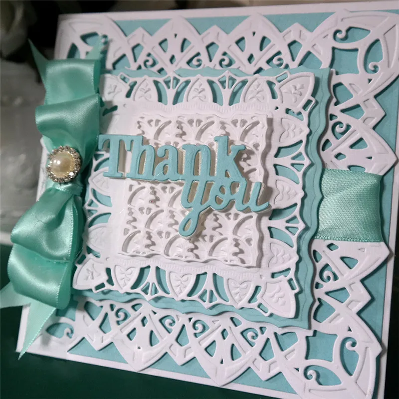 

DiyArts 3 Pcs/lot Metal Cutting Dies Square Pattern Background Cover Scrapbooking For Card Making DIY Embossing Cuts New Craft