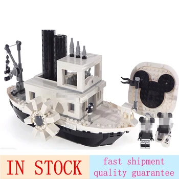 

Movies Series DisneyING Steamboat Willie Set Building Blocks Bricks Ideas Boy Kids Birthday Gifts For Kids