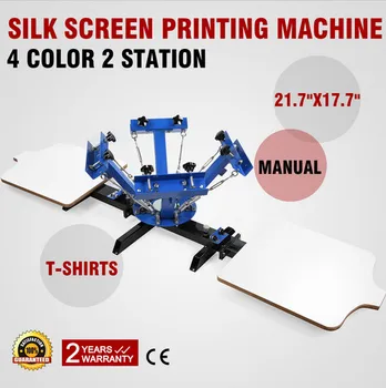 

4 Color 2 Station Silk Screen Printing Machine Printer Wood Printing DIY T-shirt