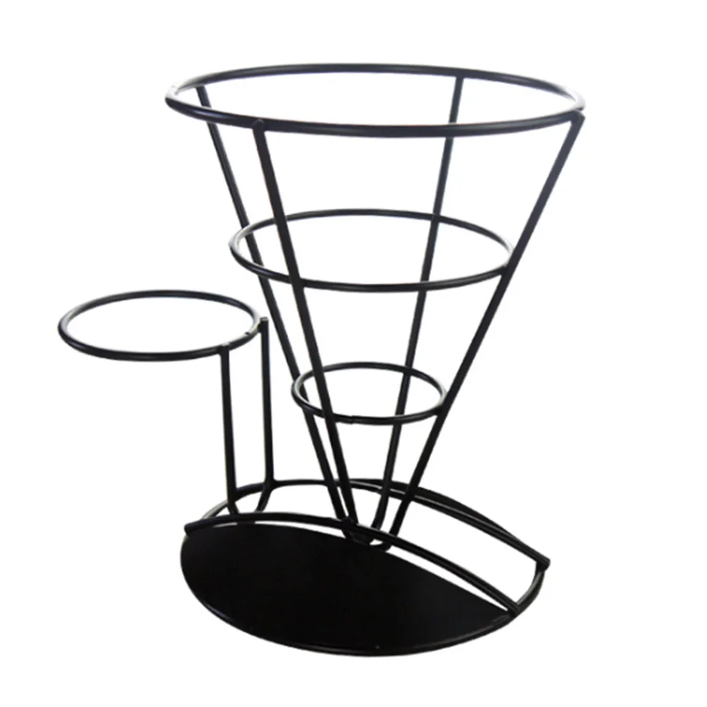 

Snack Rack Fashion Fry Stand Accessories Iron Art Home Bar Basket Holder Tool Fruits Desk Kitchen Decorative