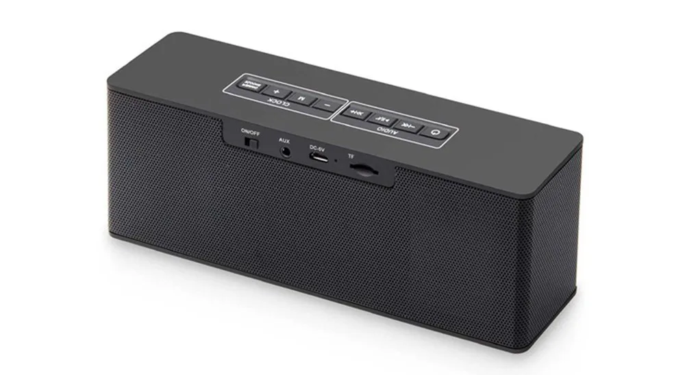 Portable Bluetooth Speaker 10W Kalonki with LED Display FM Radio Alarm Clock Mic HIFI Mini Wireless Stereo Soundbar for Computer (6)