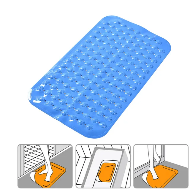 Massage Anti Skid Bath Mat PVC Strong Suction Cups Non slip Bathtub Foot Massages Cushion