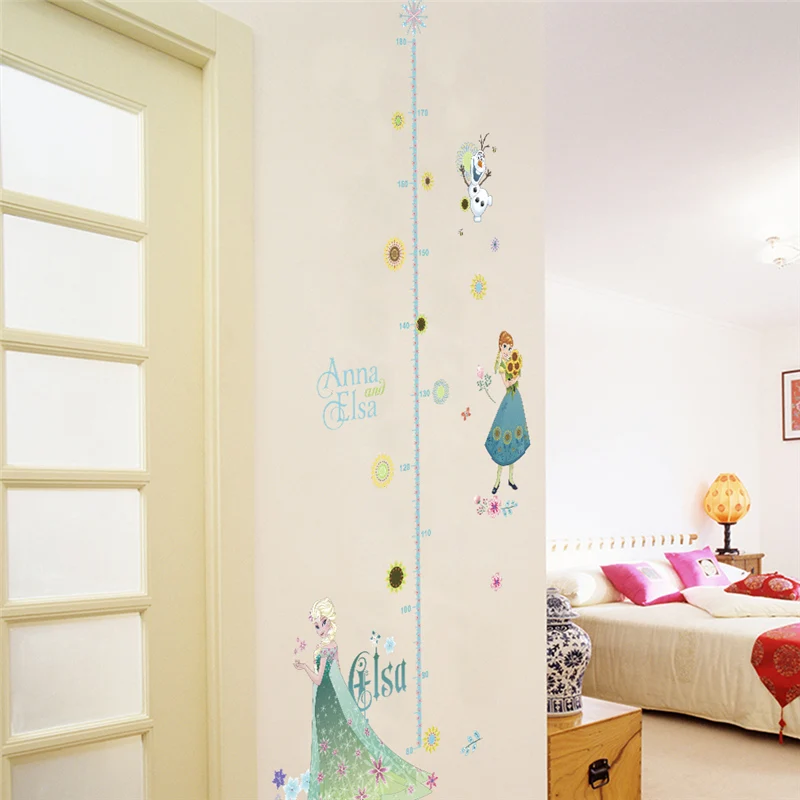 Kids Height DIY sticker Frozen Princess Scroll Puzzle Children's room decoration stickers cartoon pegatinas autocollant enfant Kids Height DIY sticker Frozen Princess Scroll Puzzle Children's room decoration stickers cartoon pegatinas autocollant enfant