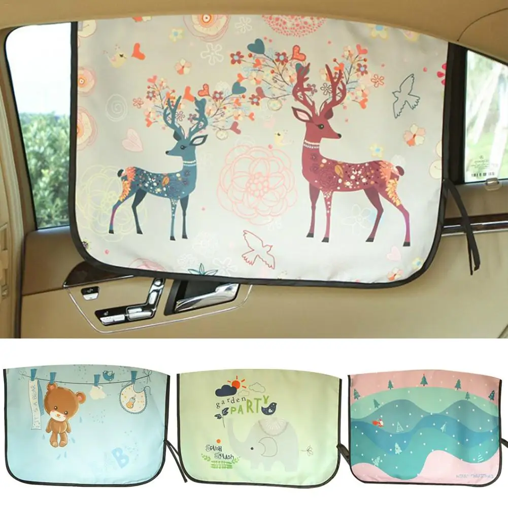 Автомобильный мультяшный солнцезащитный козырек, занавеска для окна, Солнцезащитная занавеска, автомобильные аксессуары, легкий складной и удобный в переноске