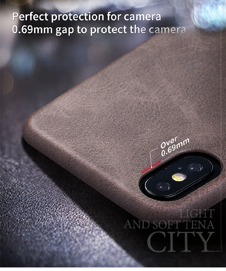 X-Level Luxury Leather Case For iPhone XSXS Max XR Original Ultra Thin iPhone X Back Cover Business Vintage Case For Apple 10  (9)