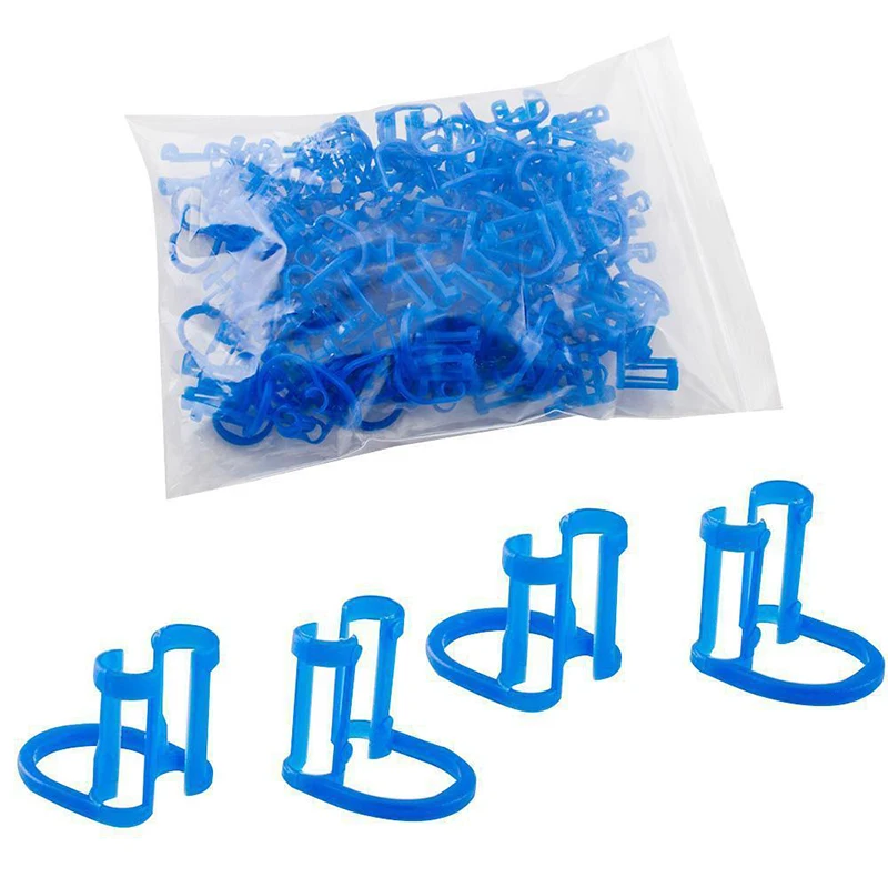 50Pcs Cotton Roll Holder Disposable Dental Isolator Clip Oral Care Tool