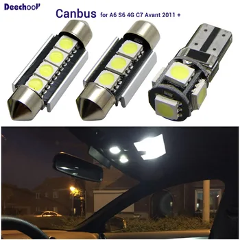 

deechooll 14 x Car Light LED Bulb for Audi A6 S6 C7 Avant 2011 +, Auto Interior Light for Audi A6 4G C7 Dome Reading Lights