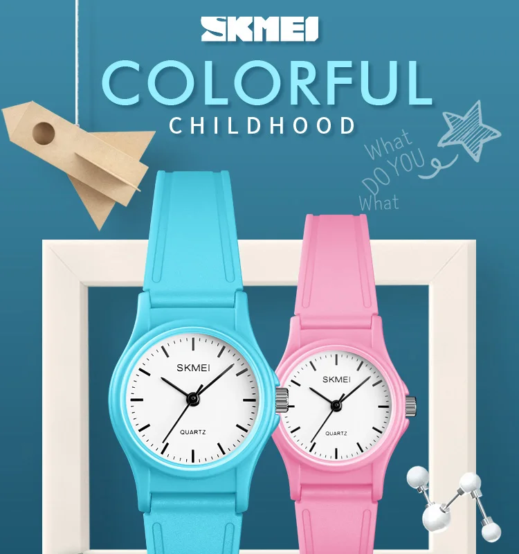 Топ класса люкс SKMEI брендовые Детские часы 50 м водонепроницаемые кварцевые наручные часы желе часы для детской мальчики часы для девочек студентов часы