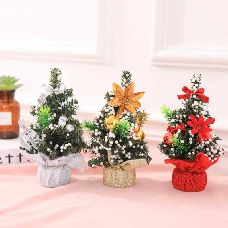 1pc Christmas Tree Decoration Holiday Home Mini Artificial Trees