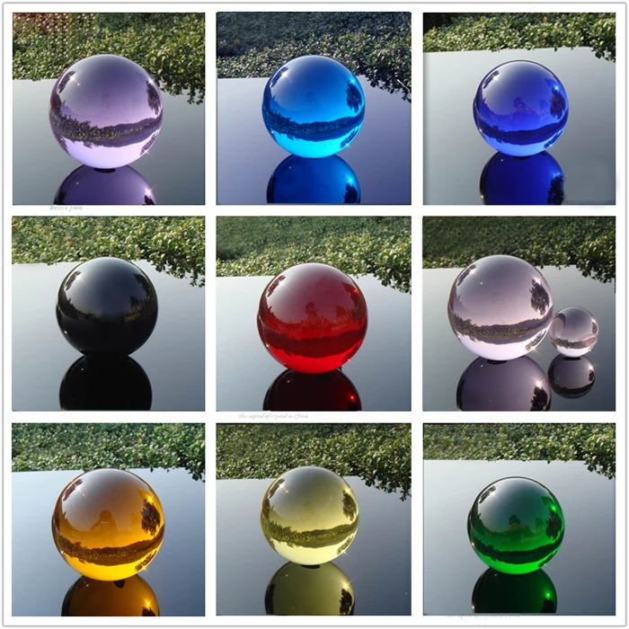 

4CM Multicolor Asian Quartz Crystal Glass Ball Feng shui Magic Healing Crystals Balls Sphere Decorating gemstone Figurines
