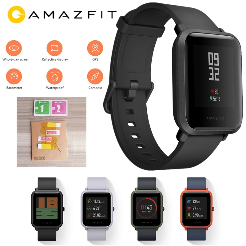 

Original Xiaomi Huami Amazfit Bip Smartwatch Mi Pace Lite Smart Watch Waterproof GPS Sport Fitness Tracker Heart Rate Wristband
