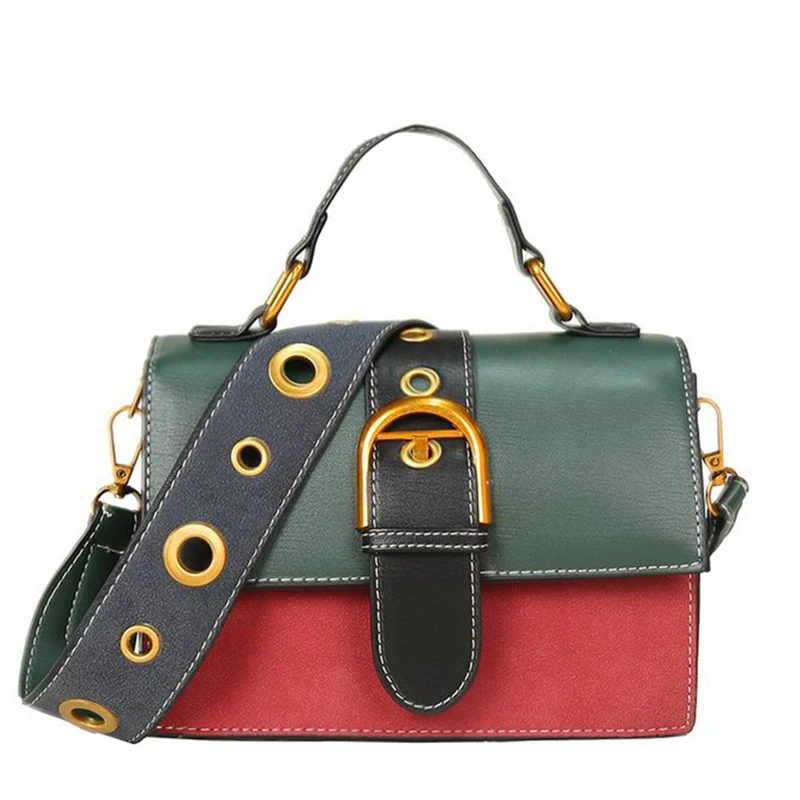 

Fashion PU Leather Flap Handbag For Women 2019 Messenger Bags Girl Rivet Bolsa Female Shoulder Bags Ladies Party Handbags WBS595