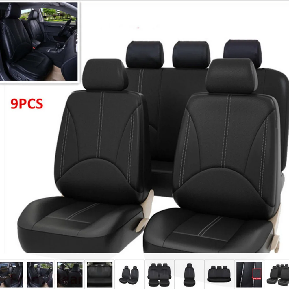

PU Leather Universal Auto Car Seat Covers Anti Slip Seat Covers Front Back Seat Protectors for Car SUV Honda Seat