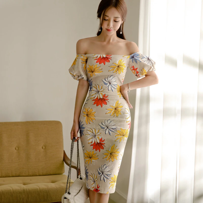 Boho платья женские сексуальные с вырезом лодочкой Короткие Цветочные бутон Vestido
