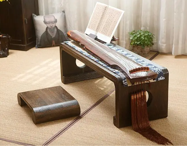 Wood Piano Table Console Bench Rectangle Asian Style Antique Furniture Living Room Oriental Japanese Floor Low Tea Table Wooden