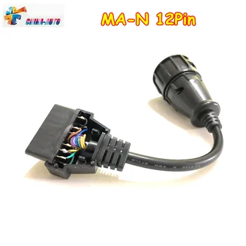 

2019 Best Quality M--AN 12Pin OBD2 to 16Pin Female Connector DLC OBD OBDII For iv-e-co Truck Diagnostic Extension Cable