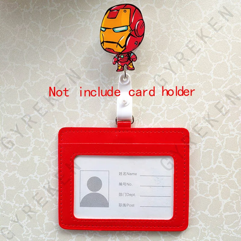 Acrylic Hero Nurse Cartoon Id Card Holder Retractable Id Badge Holder Badge Reel 2019 New Badge Clip Retractable for Work