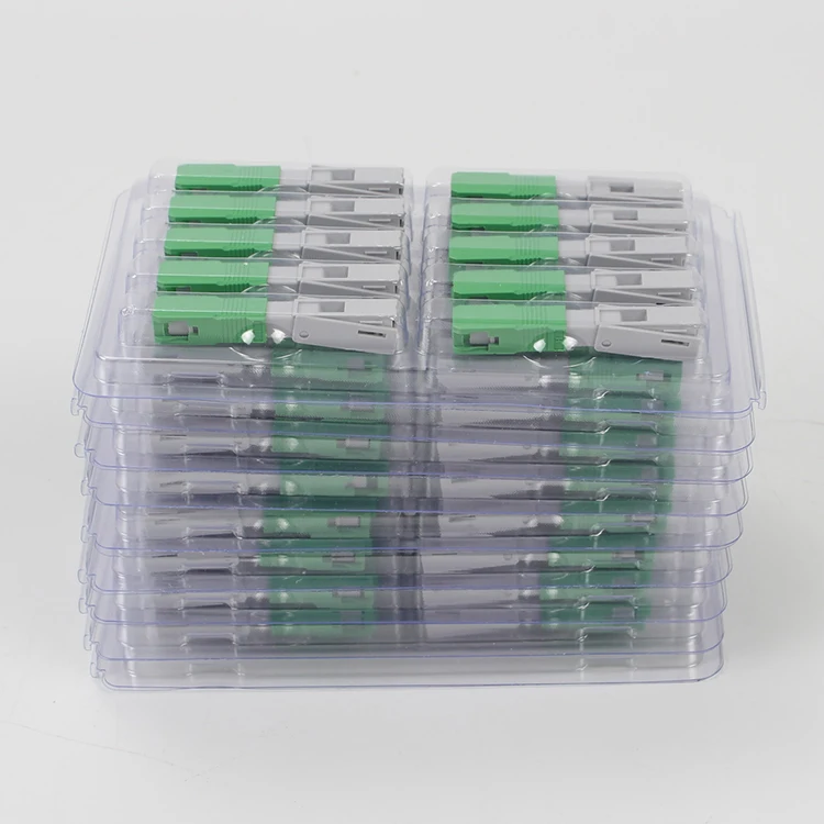 

100PCS/lot Embedded cold connector SC APC optical fiber Fast connector FTTH quick assembly connector