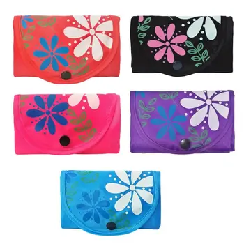 

1 PC Portable Oxford Cloth Handbag Folding Shopping Bag Environmental Reusable Bags 45x38cm/17.71x14.96''