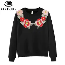 CIVICHIC Высококачественная футболка с нашивками в китайском стиле, Женский пуловер с круглым вырезом, повседневные свободные хлопковые топы, футболка, этническая одежда, WLT08