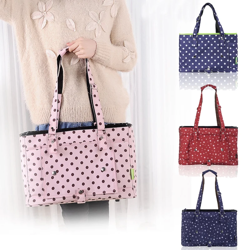 

Dots Dog Carrier Bags For Small Dogs Designer Carrying Pet Transport Bag Cats Puppy Animal Outdoor Portable Kennel Drop Shipping