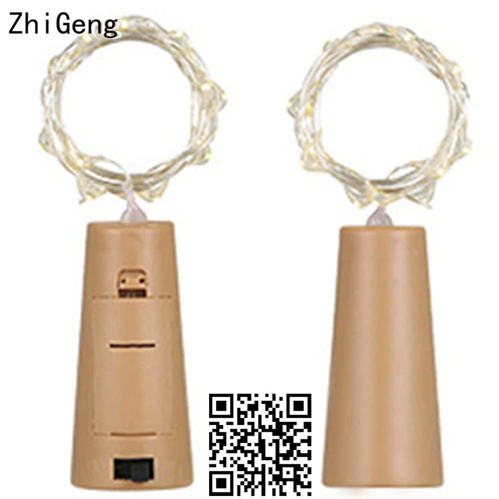 

ZhiGeng 1M 2M Cork String Light Copper Wire LED String Lights Holiday Lighting Wedding For Party Christmas Home Decor Lights