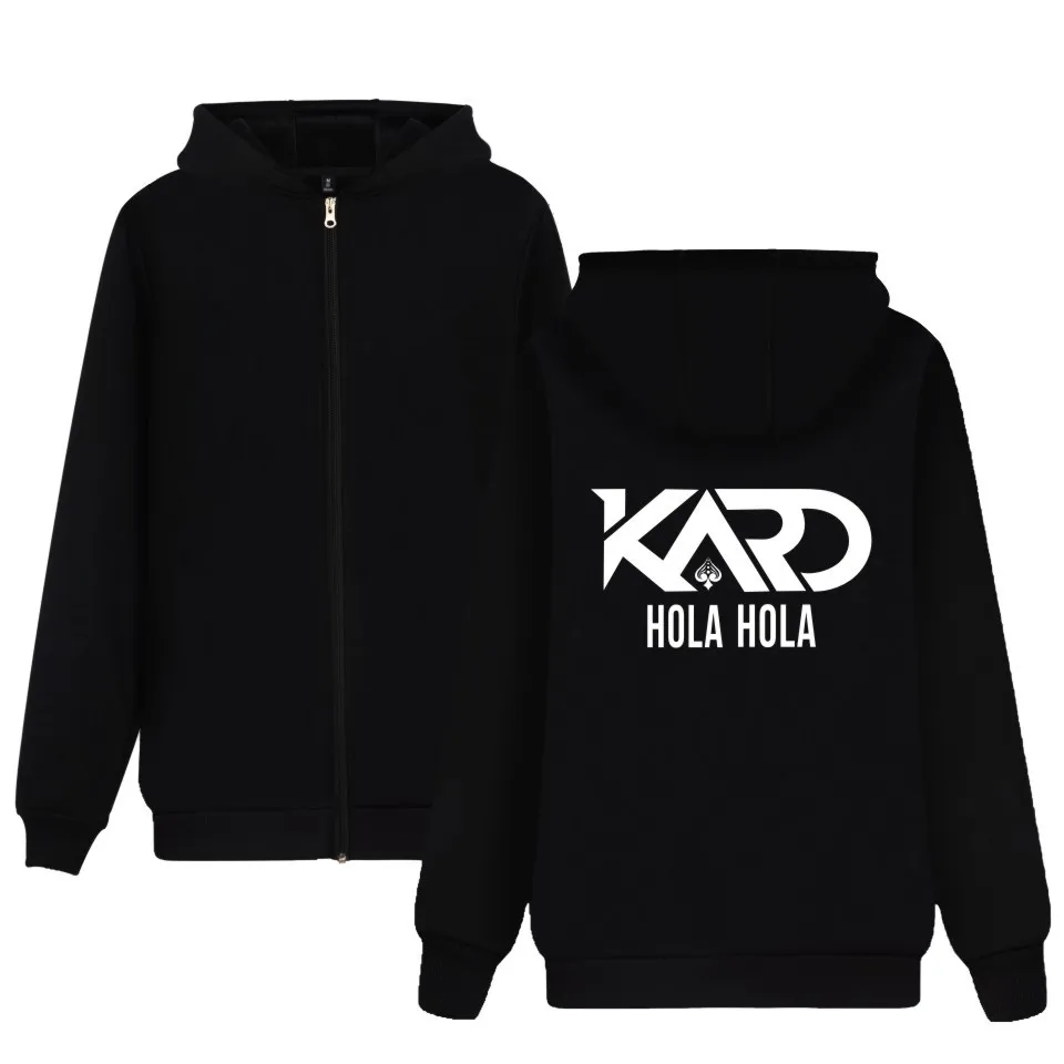 spesifikasi Kelompok K.A.R.D Hoodie Dengan Zipper KPop korea co ed Moombahton EDM KARD SOMIN Mode Hooded Kaus Zip Up Plus Ukuran