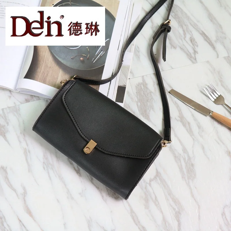 

DELIN The new 2017 han edition lock hand bag handbag joker more leisure on every layer of soft PU one shoulder aslant bag bag