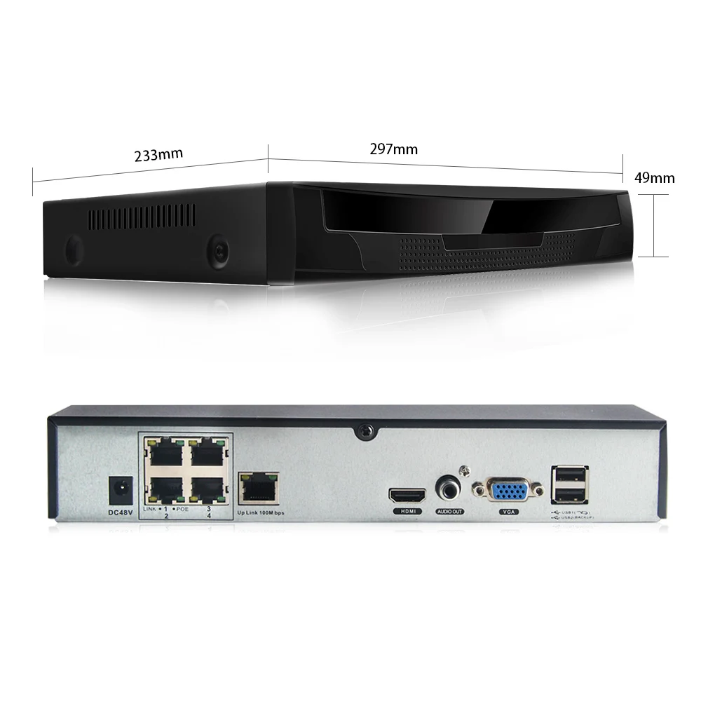 Камера видеонаблюдения ZGWANG H.265X 4/8 каналов POE NVR P2P ONVIF HD IP детектор движения сетевой
