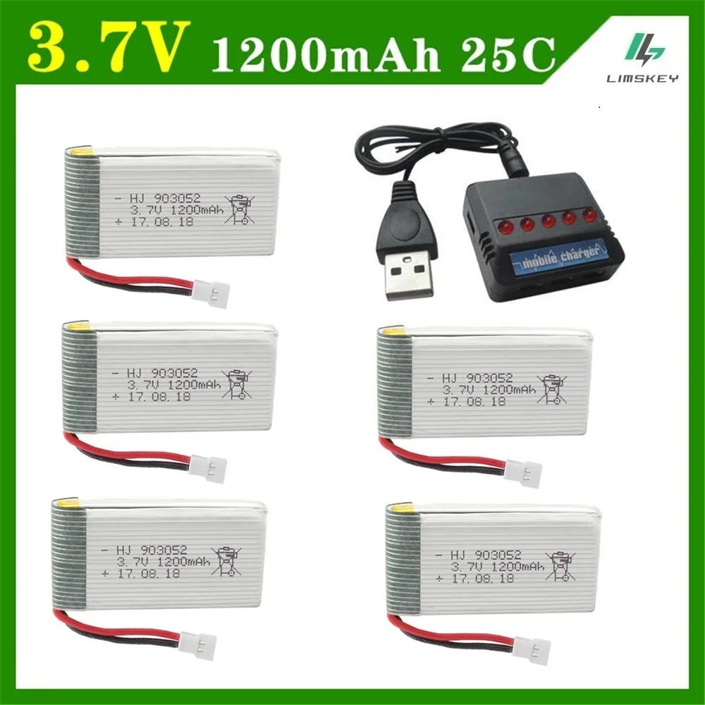 6 шт./компл. 3,7 v 1200mAh с Зарядное устройство блоки для SYMA X5 X5C X5SC X5SH X5SW Дрон Quodcopter запасной литий-полимерный Бэтти Запчасти 3,7 v