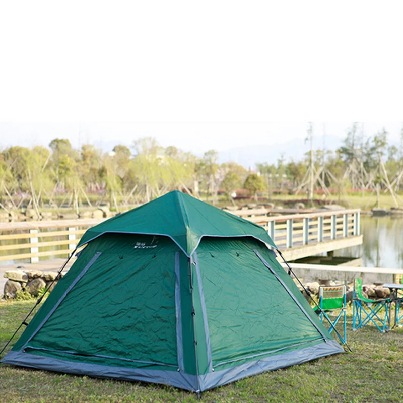 

Free 4 Door Tent 3-4 People Camping Tent Outdoor Home Rain Tent